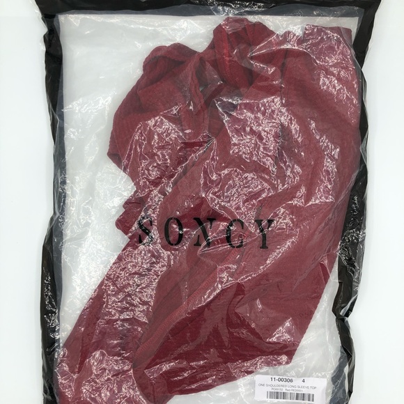 SONCY Cherry On Top Cold Shoulder Blouse Size 4 - Picture 5 of 7